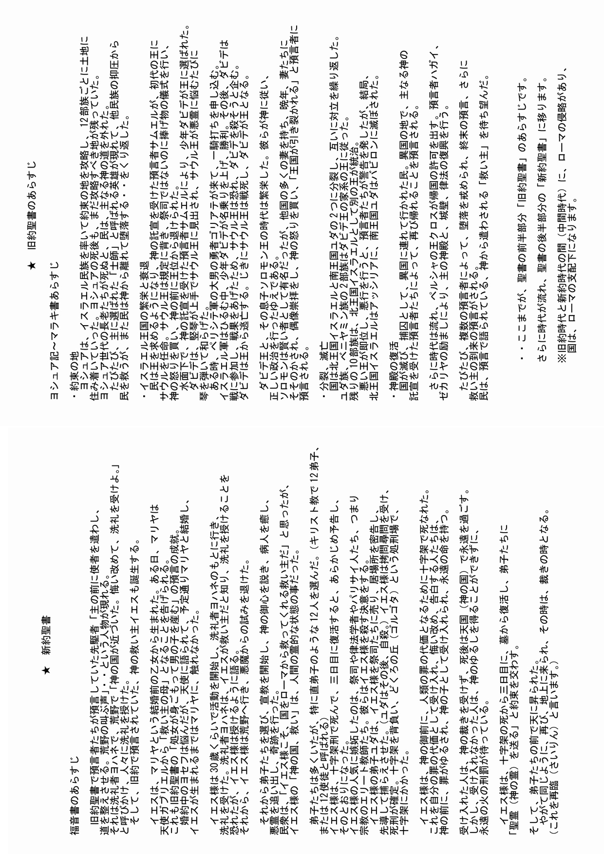 聖書のあらすじ レベル3 製本見開き その2 聖書資料館